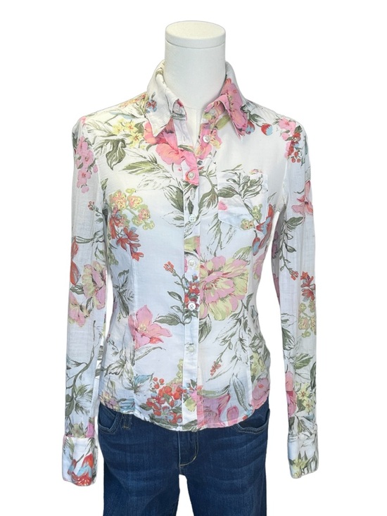 Ella Moss Tops - Ella Moss Floral Button-Down Shirt Size XS